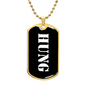 Hung v3 - 18k Gold Finished Luxury Dog Tag Necklace