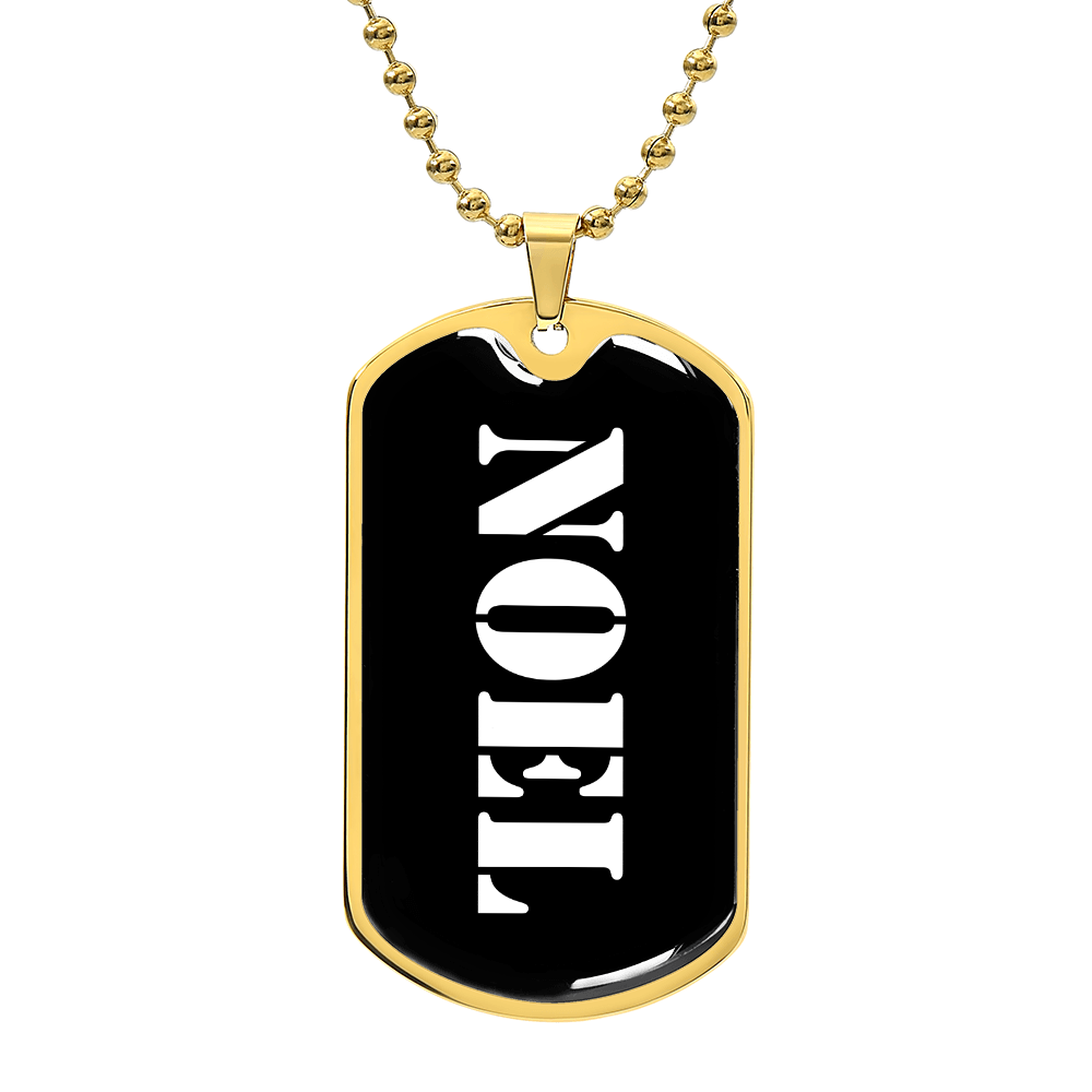 Noel v3 - 18k Gold Finished Luxury Dog Tag Necklace