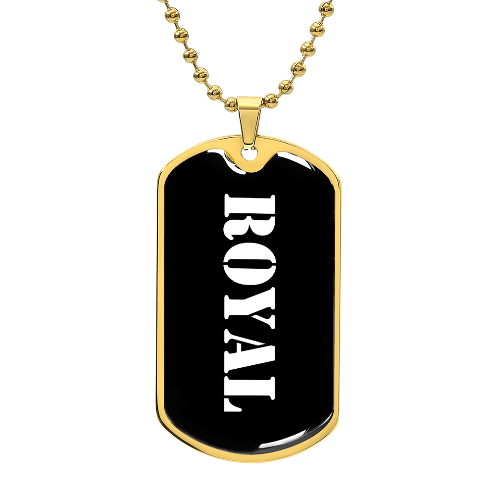 Royal v3 - 18k Gold Finished Luxury Dog Tag Necklace