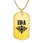 Ida v01a - 18k Gold Finished Luxury Dog Tag Necklace