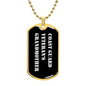 Coast Guard Veteran's Grandmother v3 - 18k Gold Finished Luxury Dog Tag Necklace