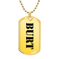 Burt - 18k Gold Finished Luxury Dog Tag Necklace