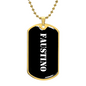 Faustino v3 - 18k Gold Finished Luxury Dog Tag Necklace