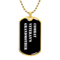 Combat Veteran's Grandmother v3 - 18k Gold Finished Luxury Dog Tag Necklace