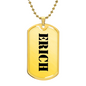 Erich - 18k Gold Finished Luxury Dog Tag Necklace