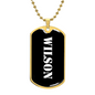 Wilson v3 - 18k Gold Finished Luxury Dog Tag Necklace