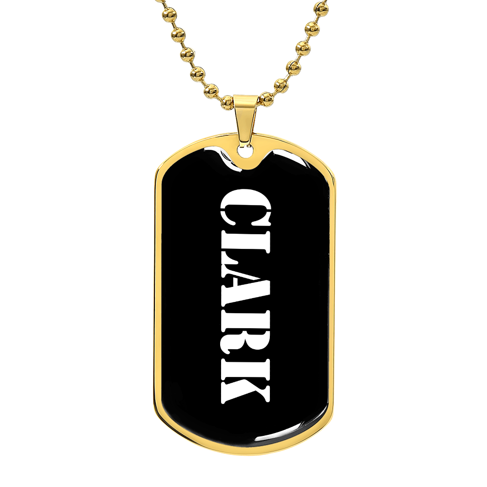 Clark v3 - 18k Gold Finished Luxury Dog Tag Necklace