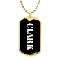 Clark v3 - 18k Gold Finished Luxury Dog Tag Necklace