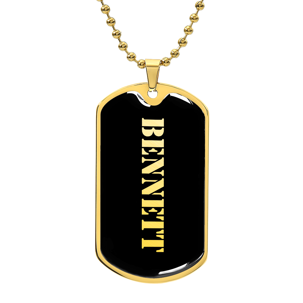 Bennett v2 - 18k Gold Finished Luxury Dog Tag Necklace