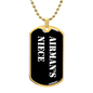 Airman's Niece v3 - 18k Gold Finished Luxury Dog Tag Necklace