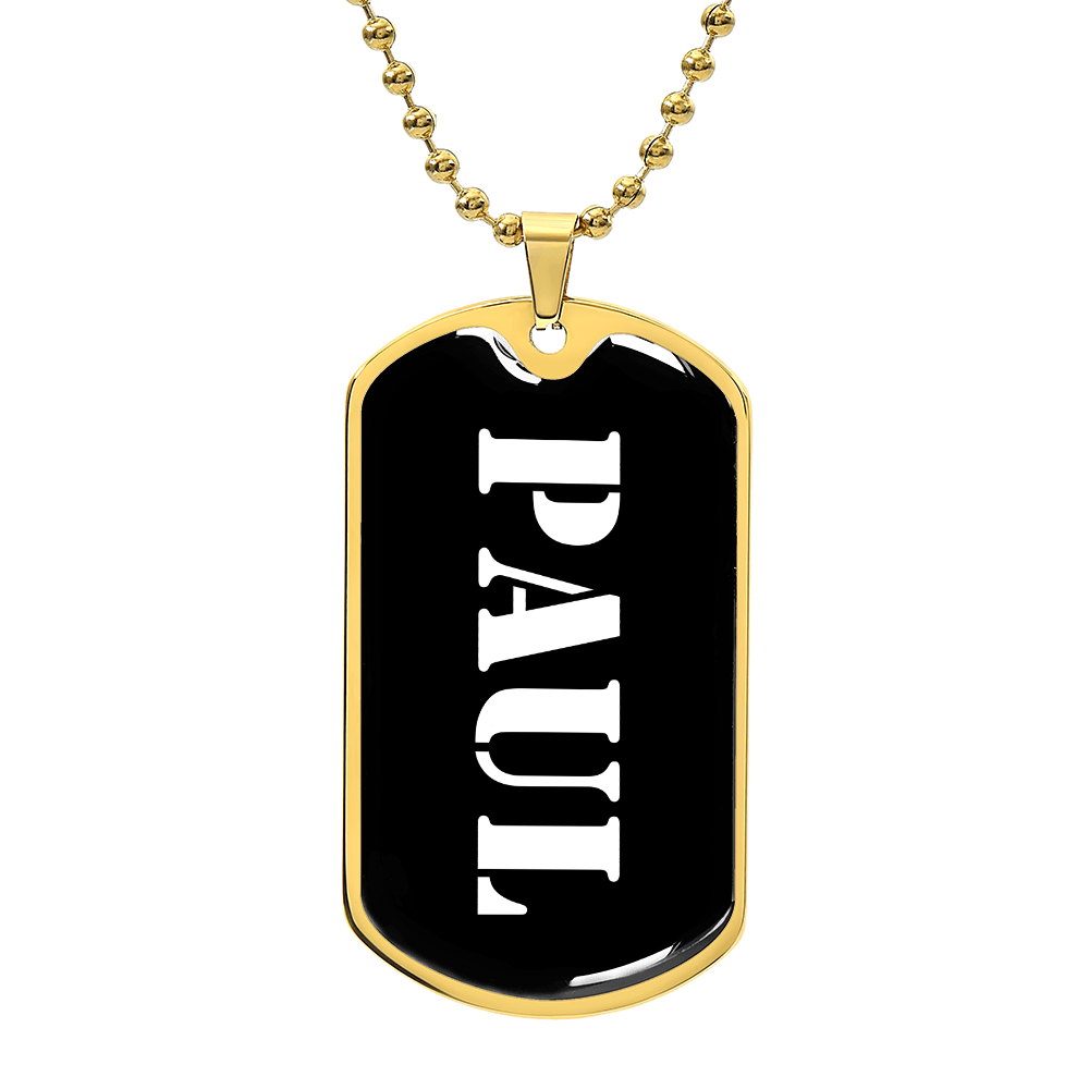 Paul v3 - 18k Gold Finished Luxury Dog Tag Necklace