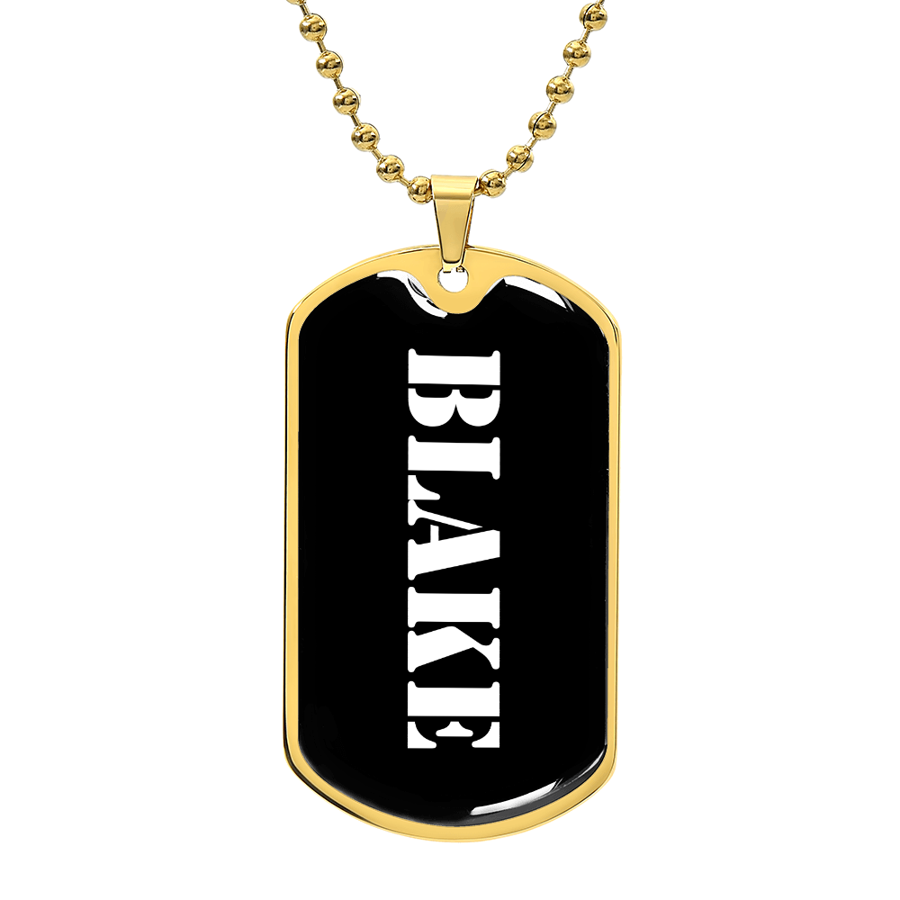 Blake v3 - 18k Gold Finished Luxury Dog Tag Necklace