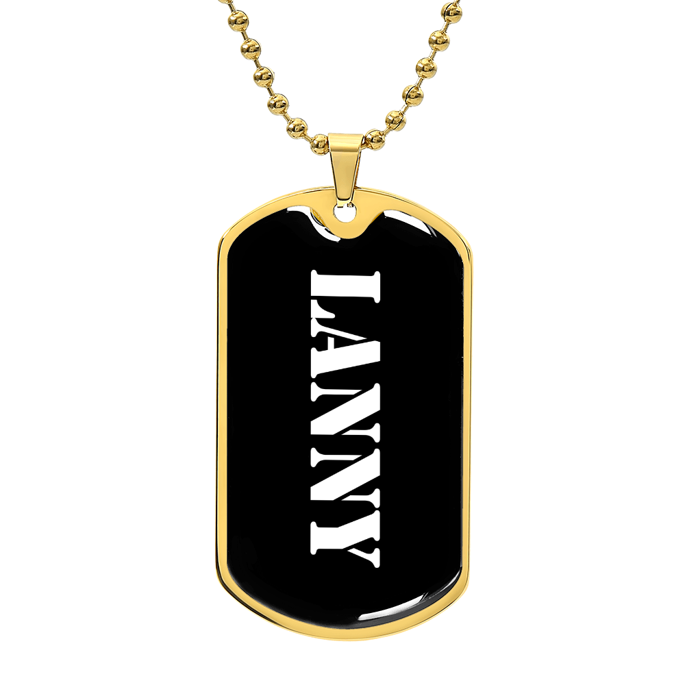 Lanny v3 - 18k Gold Finished Luxury Dog Tag Necklace