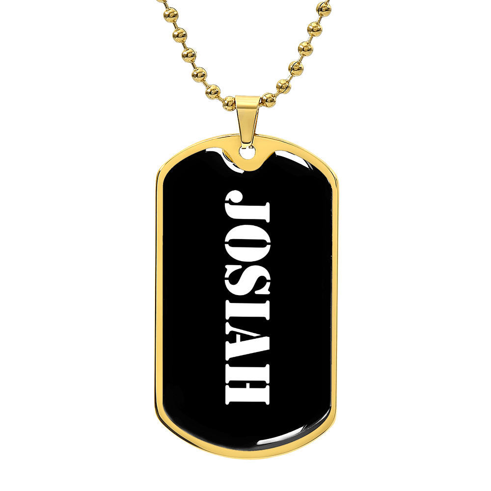 Josiah v3 - 18k Gold Finished Luxury Dog Tag Necklace