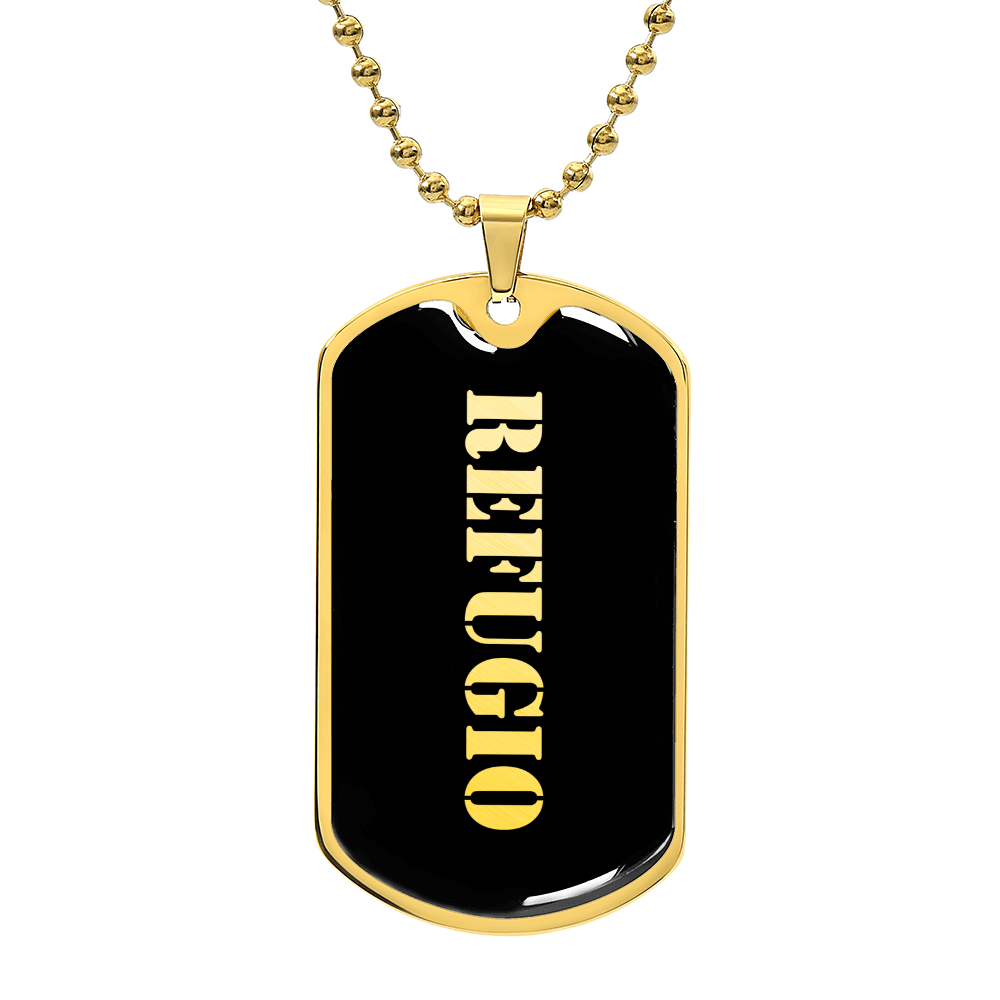 Refugio v2 - 18k Gold Finished Luxury Dog Tag Necklace