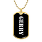 Gerry v3 - 18k Gold Finished Luxury Dog Tag Necklace