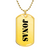 Jonas - 18k Gold Finished Luxury Dog Tag Necklace