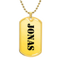 Jonas - 18k Gold Finished Luxury Dog Tag Necklace