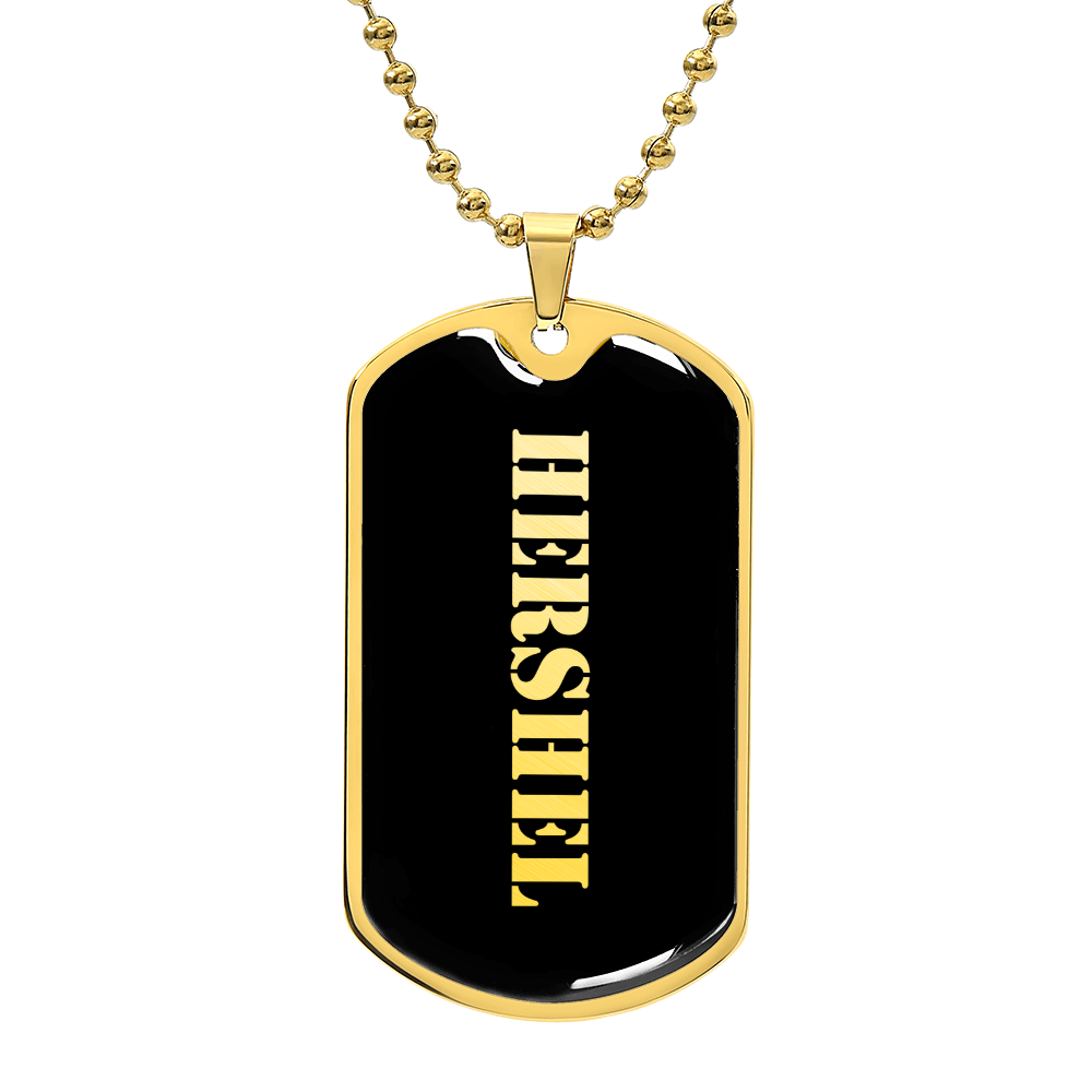 Hershel v2 - 18k Gold Finished Luxury Dog Tag Necklace