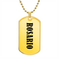 Rosario v01 - 18k Gold Finished Luxury Dog Tag Necklace