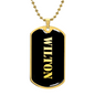 Wilton v2 - 18k Gold Finished Luxury Dog Tag Necklace
