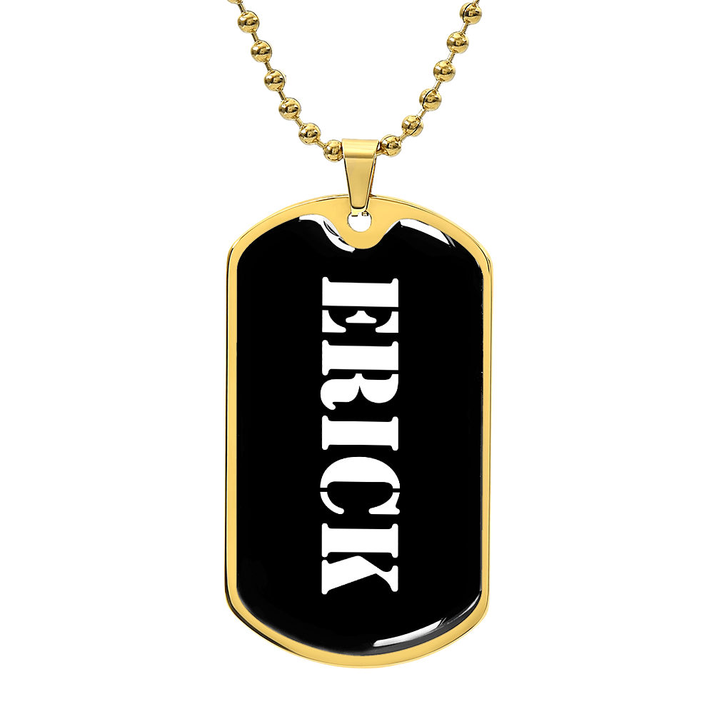 Erick v3 - 18k Gold Finished Luxury Dog Tag Necklace