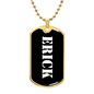 Erick v3 - 18k Gold Finished Luxury Dog Tag Necklace