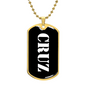 Cruz v3 - 18k Gold Finished Luxury Dog Tag Necklace