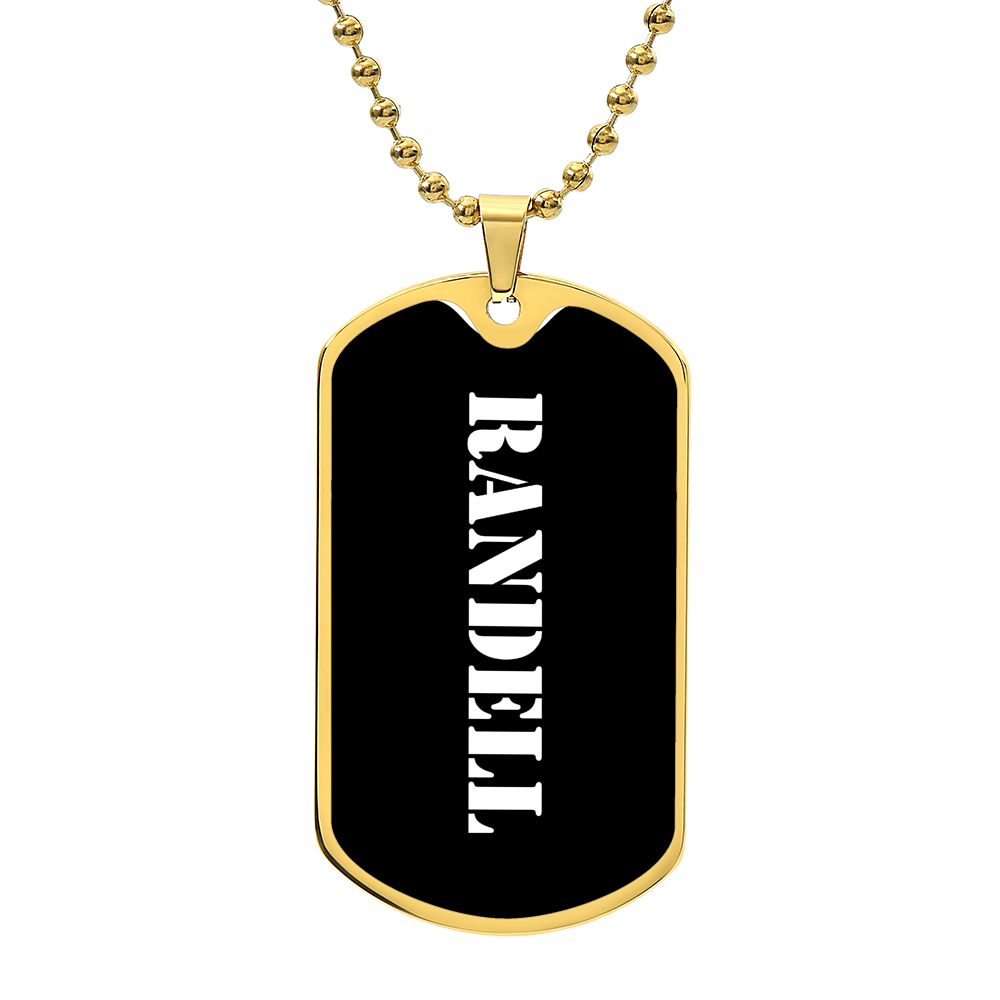 Randell v3 - 18k Gold Finished Luxury Dog Tag Necklace