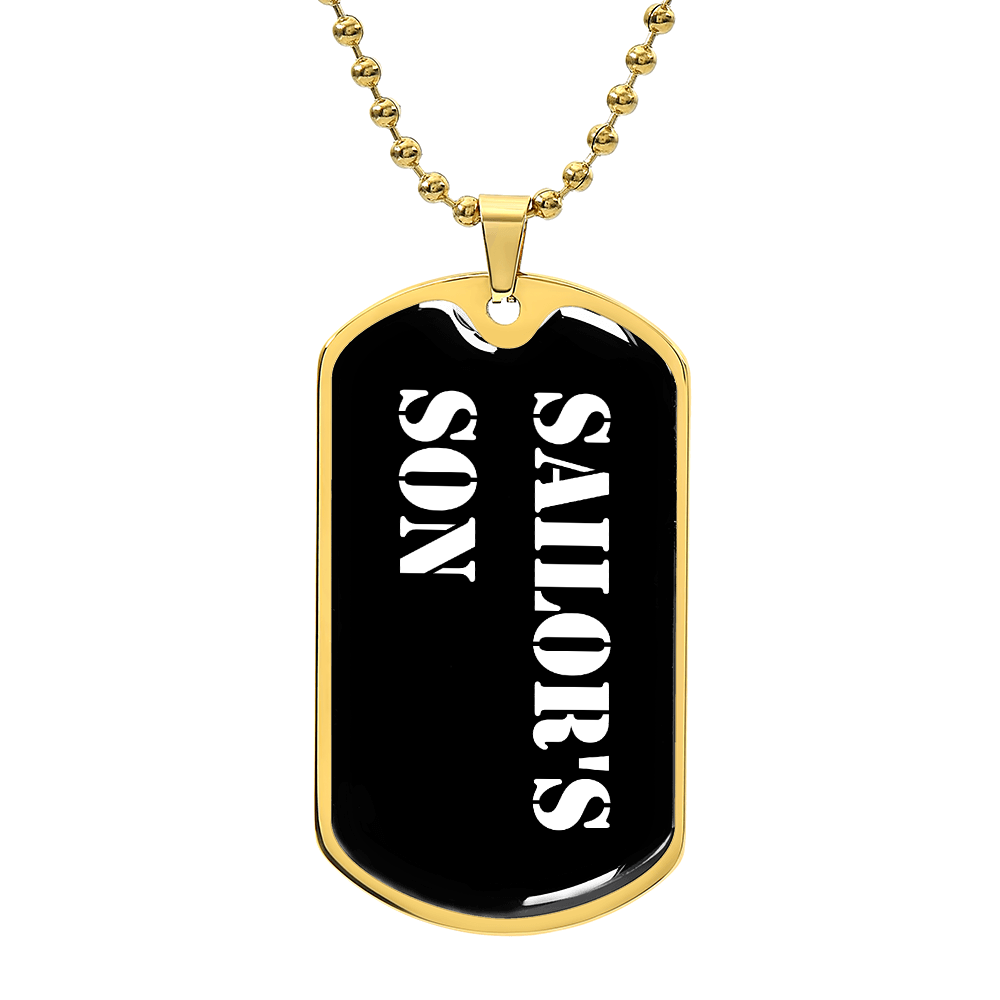 Sailor's Son v3 - 18k Gold Finished Luxury Dog Tag Necklace