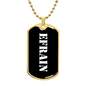 Efrain v3 - 18k Gold Finished Luxury Dog Tag Necklace
