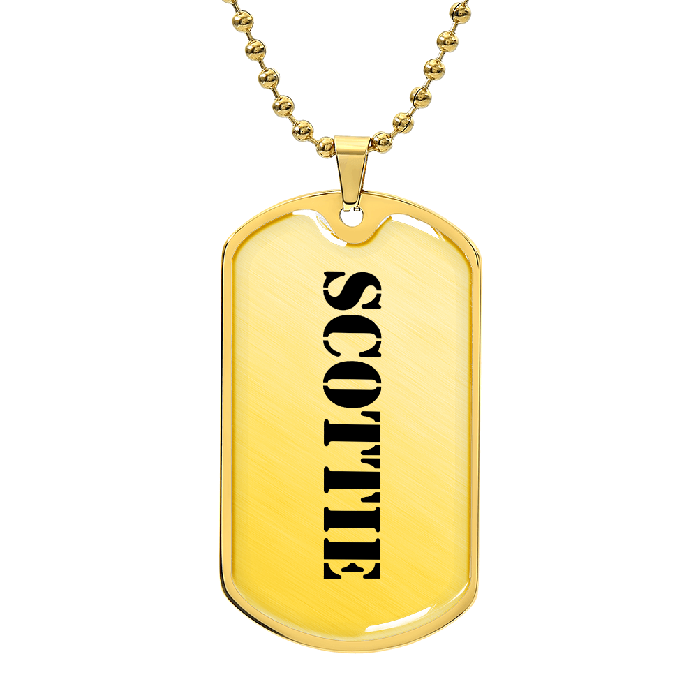 Scottie - 18k Gold Finished Luxury Dog Tag Necklace