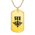 Sue v01a - 18k Gold Finished Luxury Dog Tag Necklace