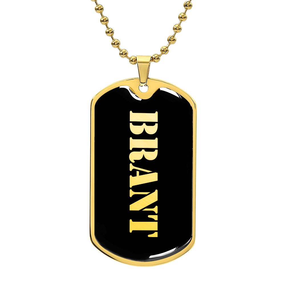Brant v2 - 18k Gold Finished Luxury Dog Tag Necklace
