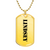 Lindsey - 18k Gold Finished Luxury Dog Tag Necklace