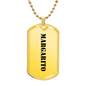 Margarito - 18k Gold Finished Luxury Dog Tag Necklace
