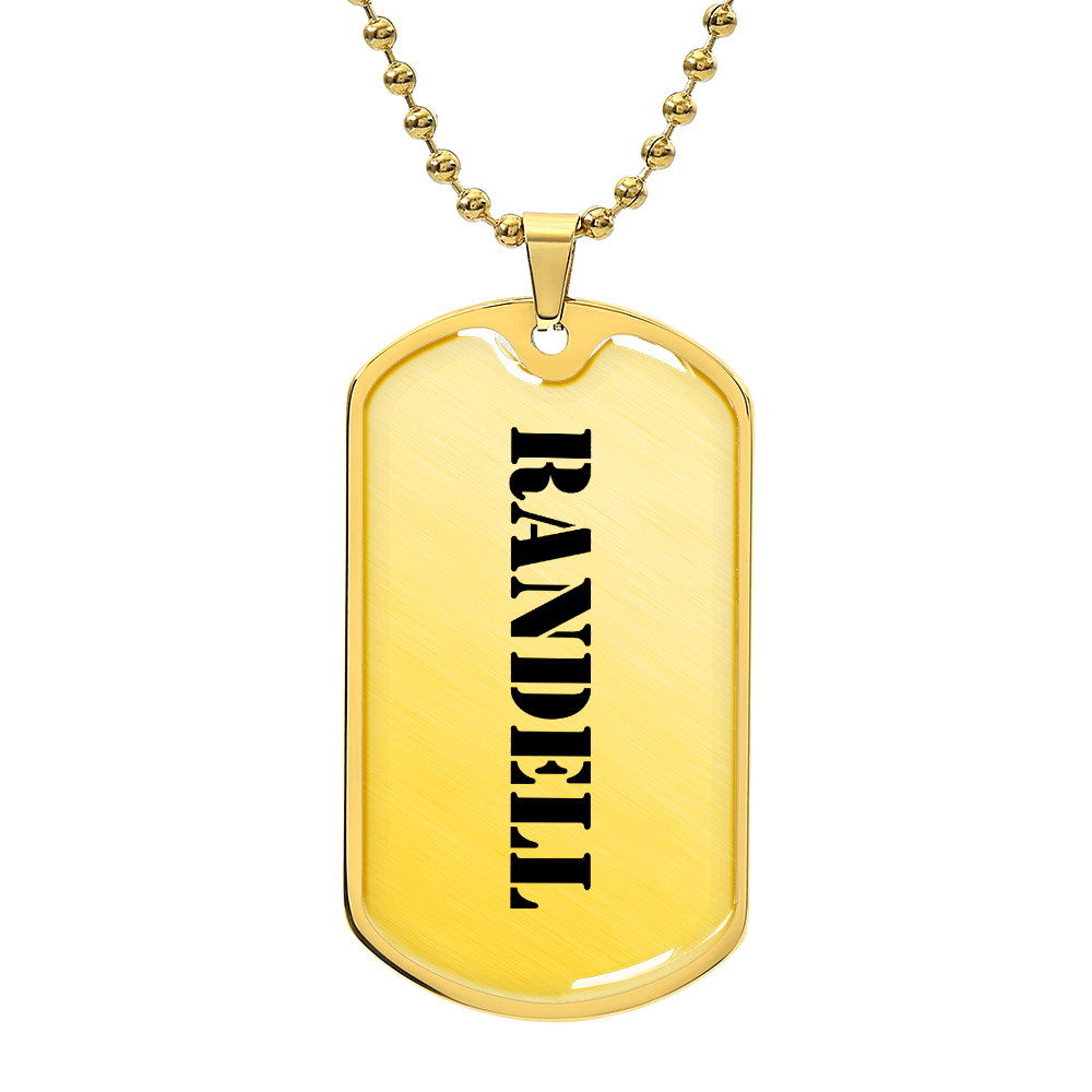 Randell - 18k Gold Finished Luxury Dog Tag Necklace