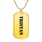 Tristan - 18k Gold Finished Luxury Dog Tag Necklace