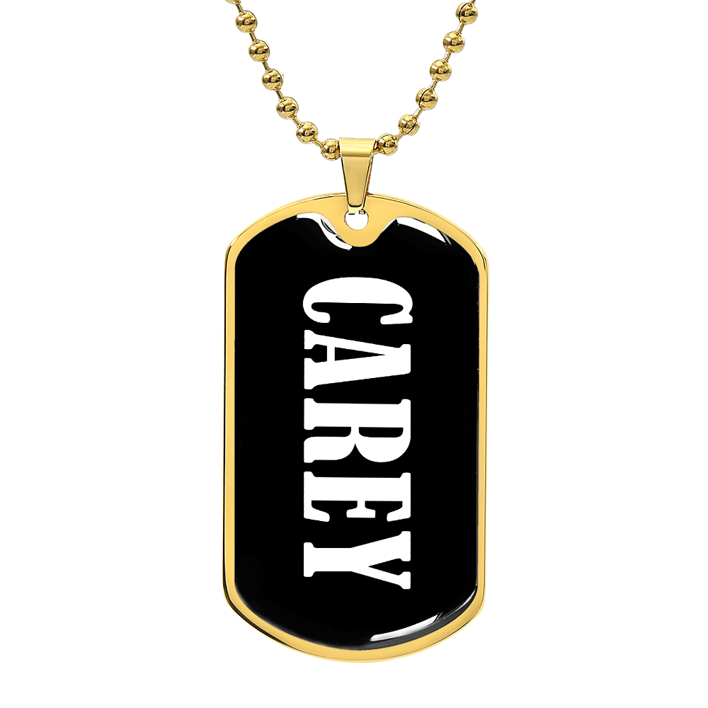 Carey v03 - 18k Gold Finished Luxury Dog Tag Necklace