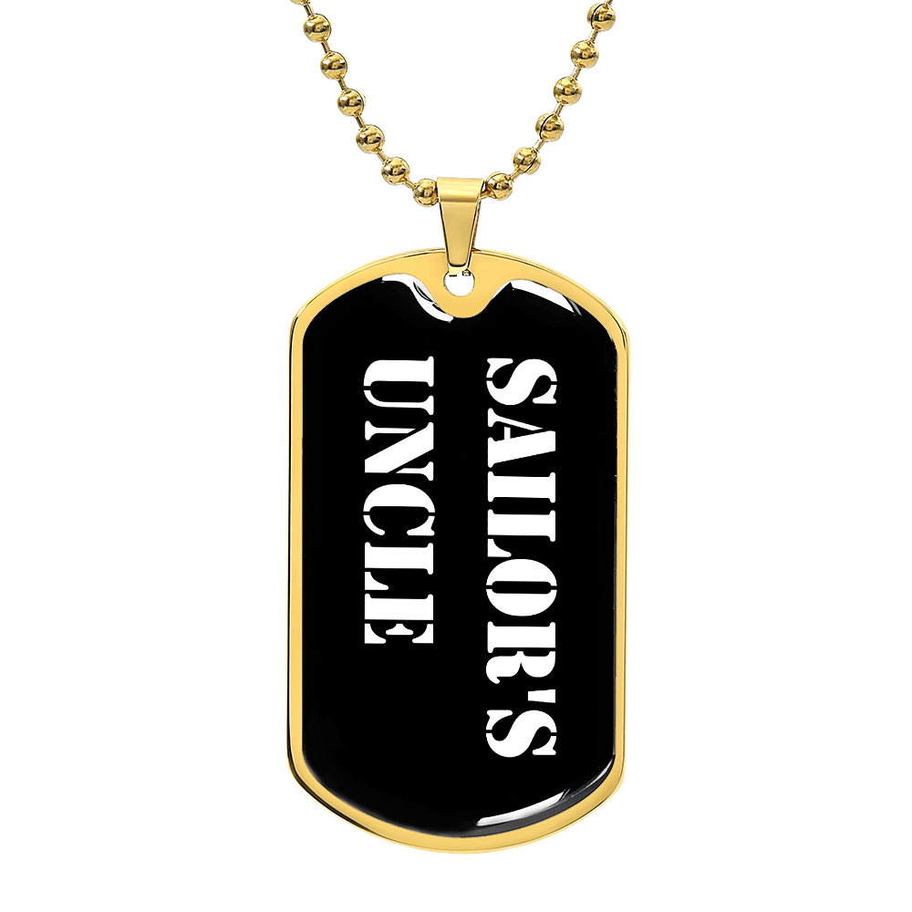 Sailor's Uncle v3 - 18k Gold Finished Luxury Dog Tag Necklace