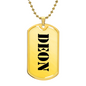 Deon - 18k Gold Finished Luxury Dog Tag Necklace