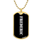Frederic v3 - 18k Gold Finished Luxury Dog Tag Necklace
