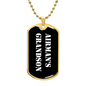 Airman's Grandson v3 - 18k Gold Finished Luxury Dog Tag Necklace