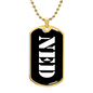 Ned v3 - 18k Gold Finished Luxury Dog Tag Necklace