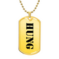 Hung - 18k Gold Finished Luxury Dog Tag Necklace