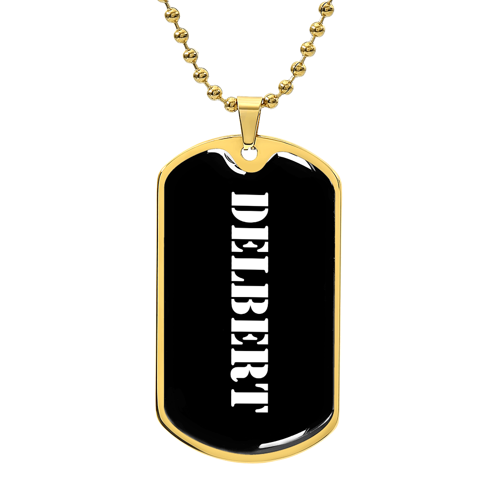 Delbert v3 - 18k Gold Finished Luxury Dog Tag Necklace