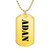 Adan - 18k Gold Finished Luxury Dog Tag Necklace