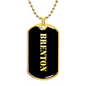 Brenton v2 - 18k Gold Finished Luxury Dog Tag Necklace
