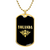 Yolanda v02a - 18k Gold Finished Luxury Dog Tag Necklace