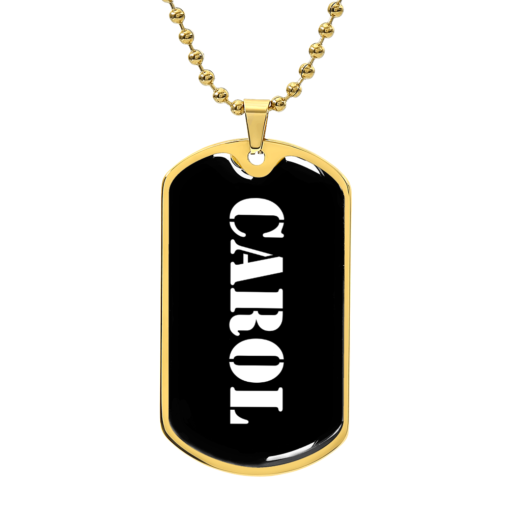 Carol v3 - 18k Gold Finished Luxury Dog Tag Necklace